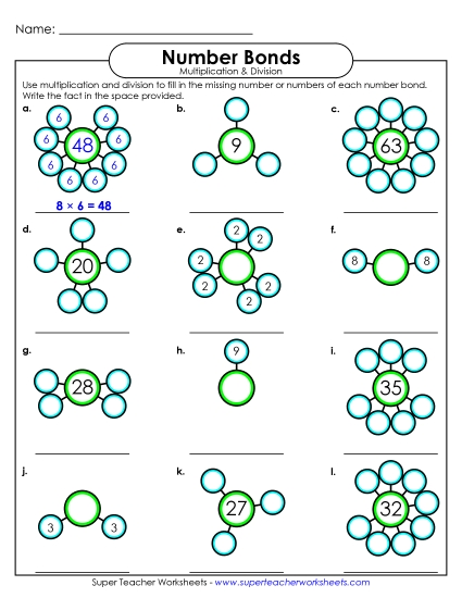 Worksheets and Games - Number Bonds (1-9s) Worksheets and Games - Number Bonds (1-9s)