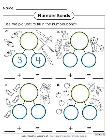 Number Bonds - Sums to 10 - Number Bonds - Count the Pictures Number Bonds - Sums to 10 - Number Bonds - Count the Pictures