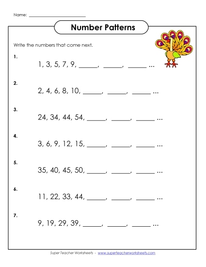 Basic (1-2) - Number Patterns Basic (1-2) - Number Patterns