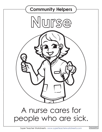 Anchor Chart / Coloring Pages - Nurse