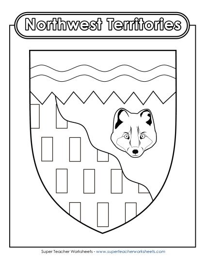 Flag and Coat of Arms - NWT Escutcheon (Black & White)