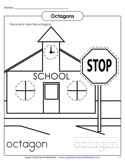 Individual Shapes - Octagons - Schoolhouse