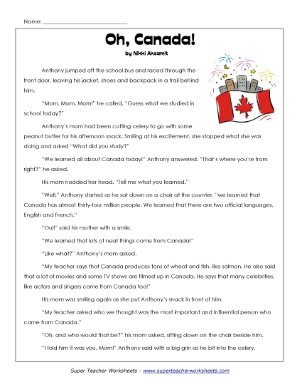 Fiction Stories - Oh, Canada! (Fiction) Fiction Stories - Oh, Canada! (Fiction)