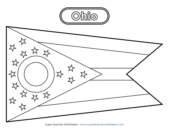 Flags & Seals - Ohio Flag Coloring Page