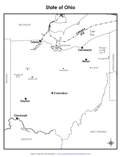 Maps - Ohio Map (Labeled) Maps - Ohio Map (Labeled)