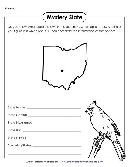 Sample Worksheet Images - Ohio - Mystery State Sample Worksheet Images - Ohio - Mystery State