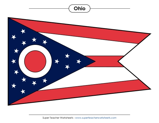 Flags & Seals - Ohio State Flag (Full-Color Version)