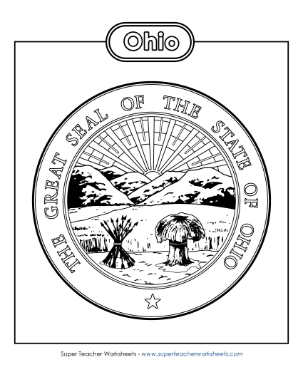 Flags & Seals - Ohio State Seal (Black & White)