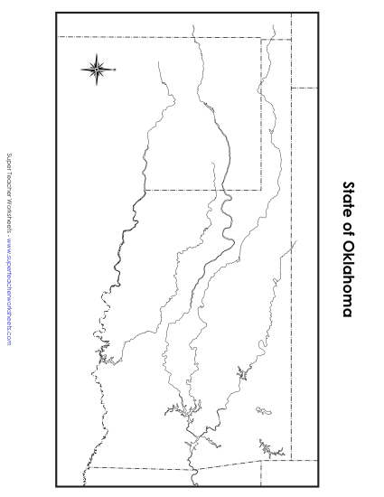 Oklahoma - Oklahoma Map (Blank)