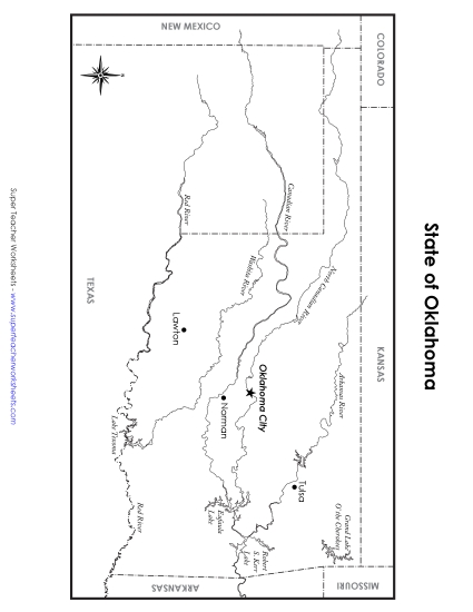 Oklahoma - Oklahoma Map (Labeled)