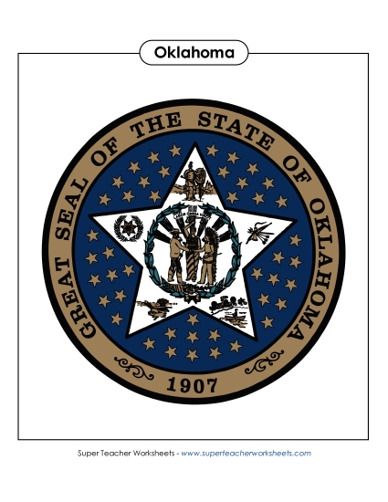 Flags & Seals - Oklahoma State Seal (Full-Color Version)
