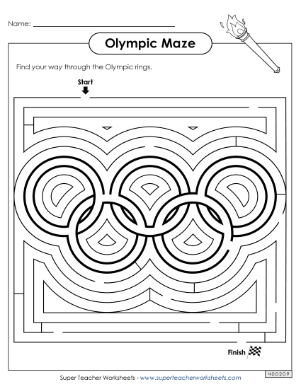 Mazes - Olympic Rings Maze (Medium) Mazes - Olympic Rings Maze (Medium)