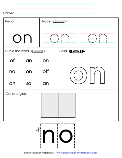Individual Sight Words - On (Sight Word)
