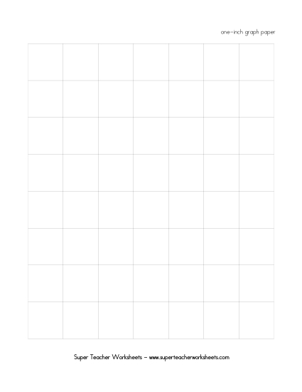 Printable Graph Paper - One Inch Graph Paper Printable Graph Paper - One Inch Graph Paper