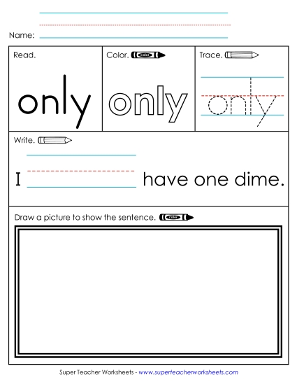 Individual Sight Words - Only (Sight Word) Individual Sight Words - Only (Sight Word)