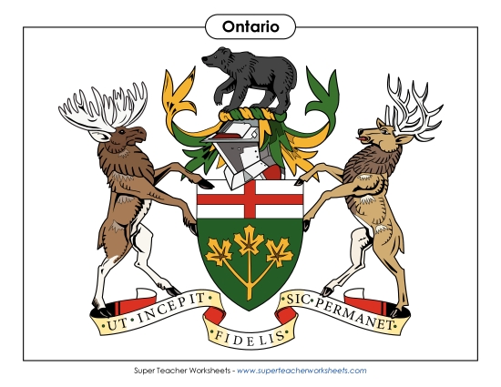 Flag and Coat of Arms - Ontario Coat of Arms (Full Colour)