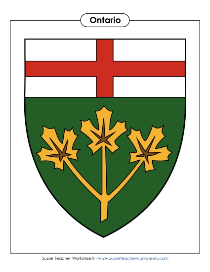 Flag and Coat of Arms - Ontario Escutcheon (Full Colour)