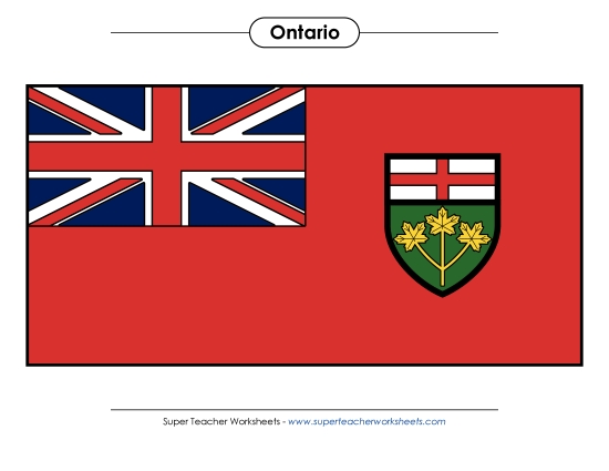 Flag and Coat of Arms - Ontario Flag (Full Colour)
