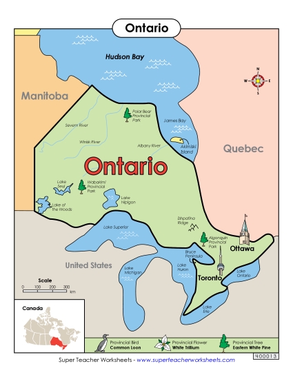 Maps - Ontario Map (Full Colour)