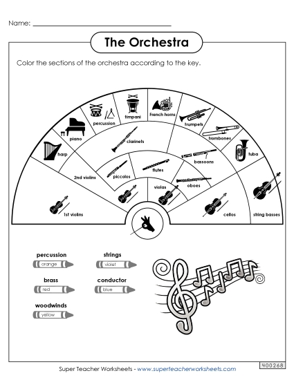 Worksheets - Orchestra Chart Worksheets - Orchestra Chart