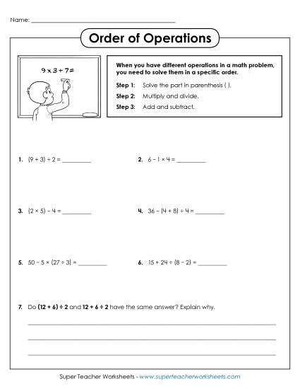 Order of Operations Order of Operations