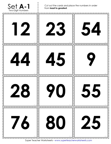 Ordering Numbers - Ordering: Card Sort Game (2-Digit) Ordering Numbers - Ordering: Card Sort Game (2-Digit)