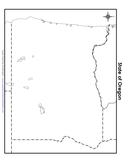 Maps - Oregon Map (Blank) Maps - Oregon Map (Blank)