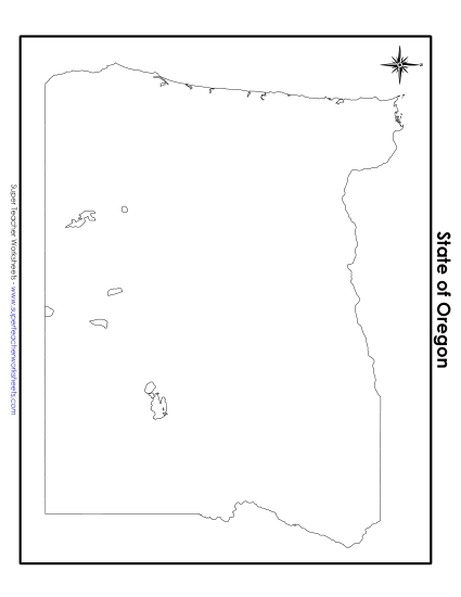 Maps - Oregon Map (No Bordering States) Maps - Oregon Map (No Bordering States)