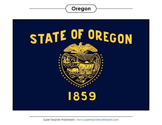 Flags & Seals - Oregon State Flag (Full-Color Version)