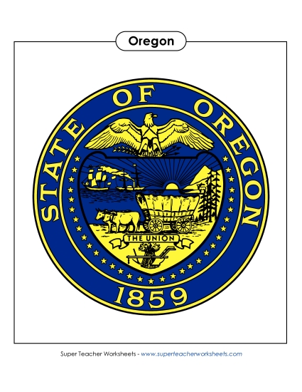 Flags & Seals - Oregon State Seal (Full-Color Version)