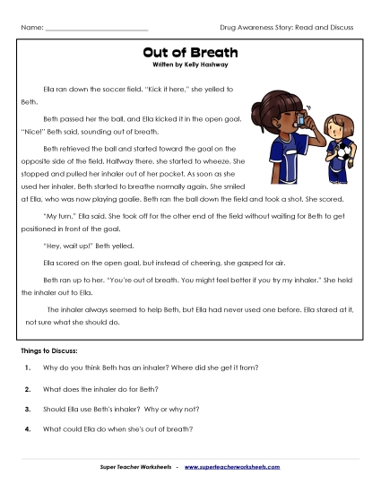 Read and Discuss Stories - Out of Breath