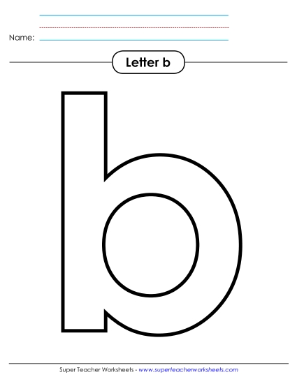 Letter Recognition - Outline - Lowercase b