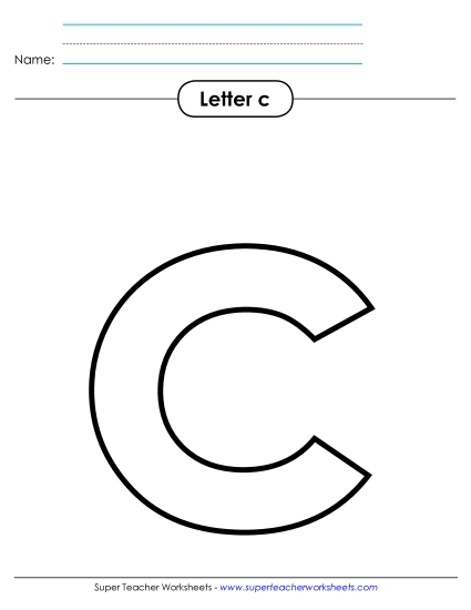 Letter Recognition - Outline - Lowercase c
