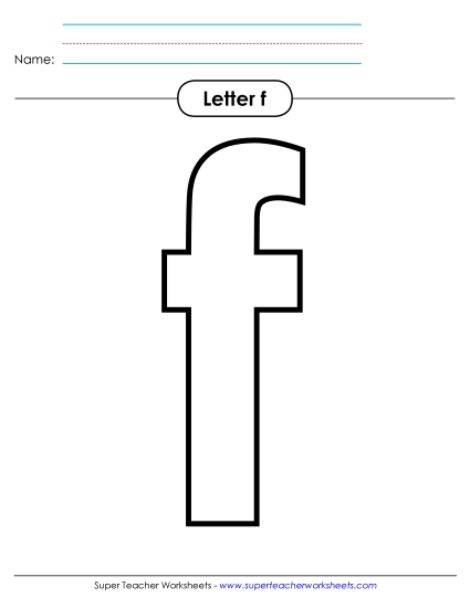 Letter Recognition - Outline - Lowercase f