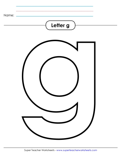 Letter Recognition - Outline - Lowercase g