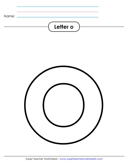 Letter Recognition - Outline - Lowercase o
