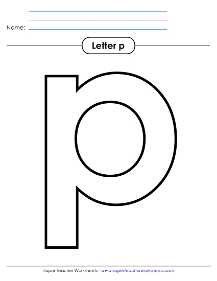 Letter Recognition - Outline - Lowercase p