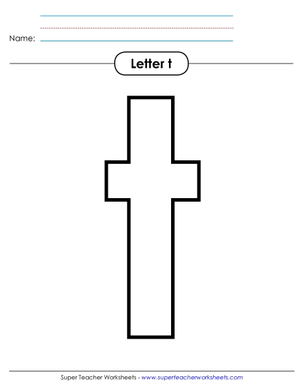 Letter Recognition - Outline - Lowercase t