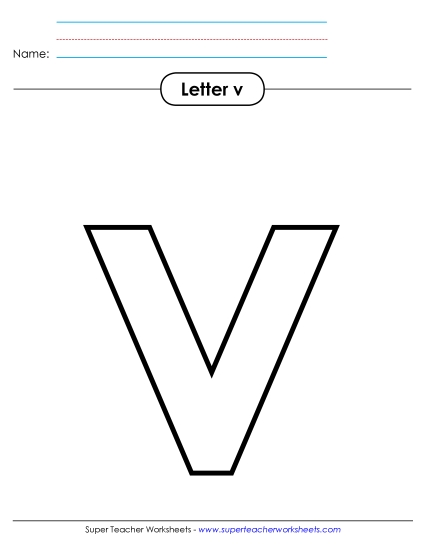 Letter Recognition - Outline - Lowercase v
