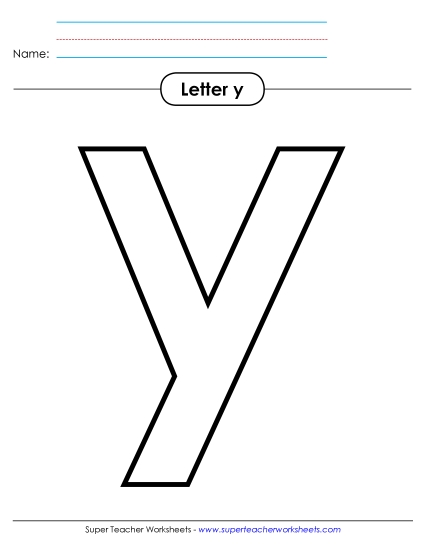 Letter Recognition - Outline - Lowercase y