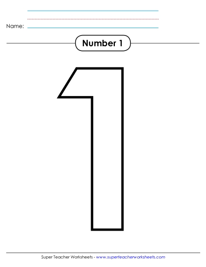 Number One - Outline - Number 1 Number One - Outline - Number 1