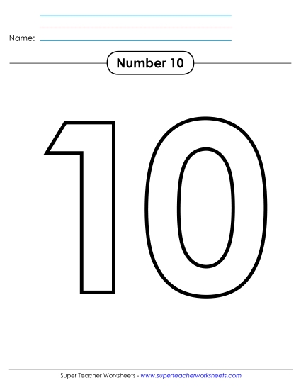 Number Ten - Outline - Number 10