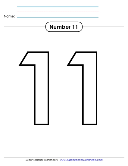 Number Eleven - Outline - Number 11 Number Eleven - Outline - Number 11