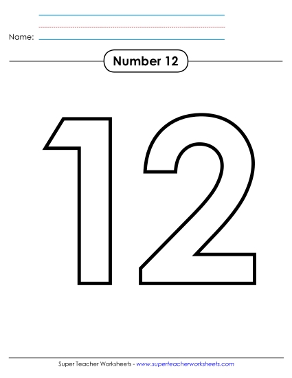 Number Twelve - Outline - Number 12