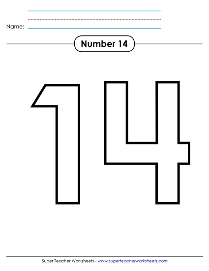 Number Fourteen - Outline - Number 14