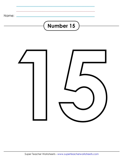 Number Fifteen - Outline - Number 15 Number Fifteen - Outline - Number 15