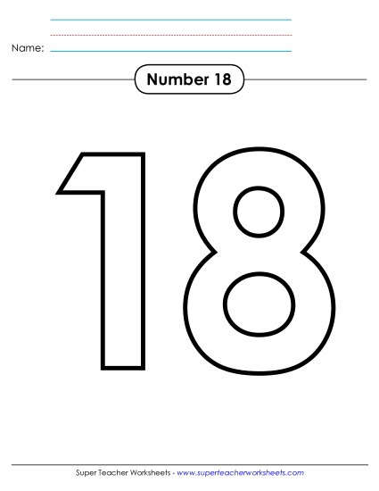 Number Eighteen - Outline - Number 18
