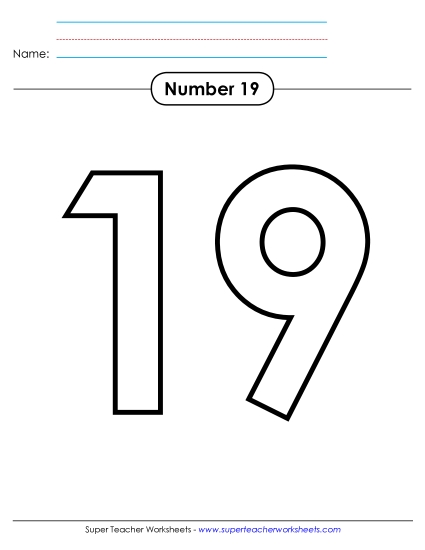 Number Nineteen - Outline - Number 19
