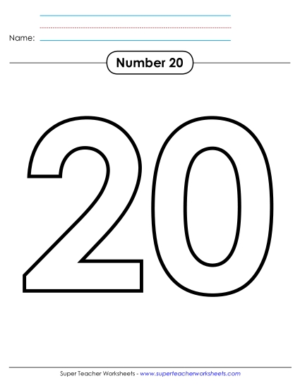 Number Twenty - Outline - Number 20