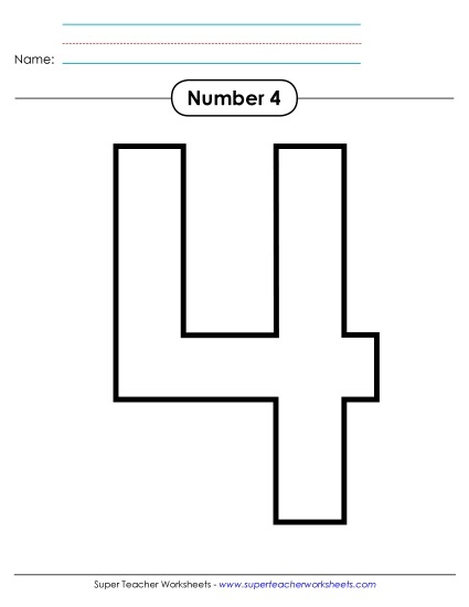 Number Four - Outline - Number 4